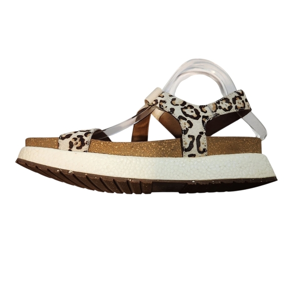 NWOB OTBT SIERRA LEOPARD PRINT CALF HAIR SANDSLS SZ 8.5 - Picture 9 of 15